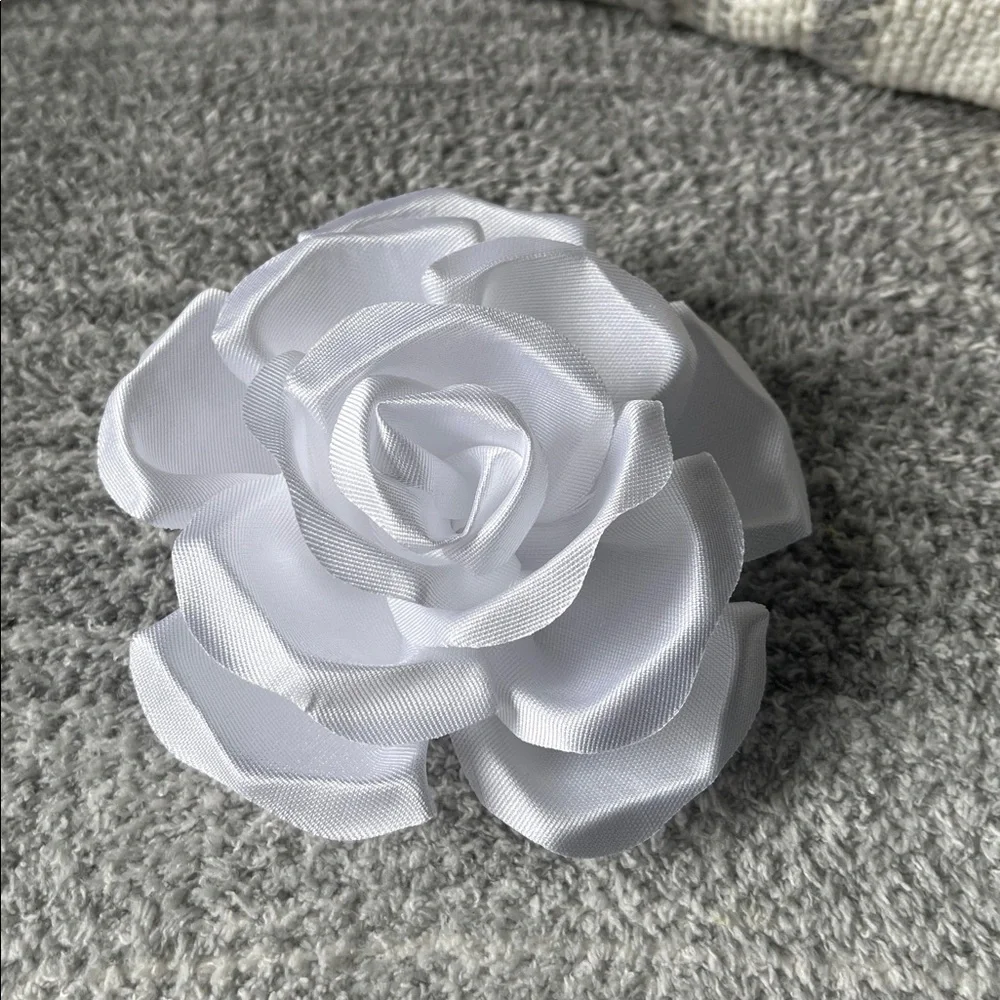 White Satin Twill Flower